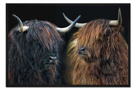 Gerahmter Kunstdruck Schottische Hochlandmädels