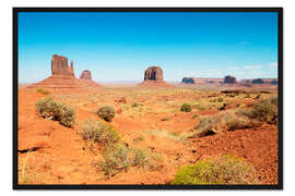 Gerahmter Kunstdruck Amerikanischer Westen - Red Sand Monument Valley