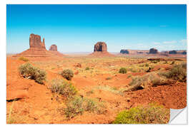 Sticker mural American West - Monument Valley de sable rouge