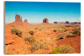 Holzbild Amerikanischer Westen - Red Sand Monument Valley