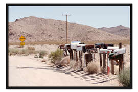 Gerahmter Kunstdruck Amerikanischer Westen - Arizona Briefkästen