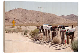 Holzbild Amerikanischer Westen - Arizona Briefkästen