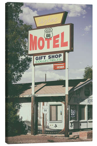 Leinwandbild Amerikanischer Westen - Historisches 66 Motel