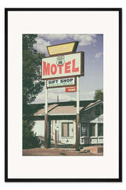Gerahmter Kunstdruck Amerikanischer Westen - Historisches 66 Motel