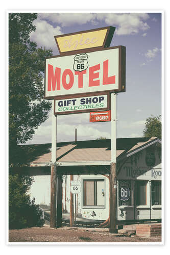 Poster Amerikanischer Westen - Historisches 66 Motel