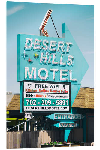 Acrylic print American West - Desert Hills Motel