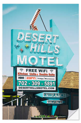 Sticker mural Ouest américain - Desert Hills Motel