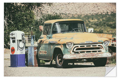 Selvklæbende plakat American West - Old Chevy