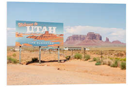 Tableau en PVC Ouest américain - Welcome Utah