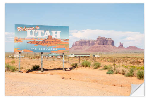 Wall sticker American West - Welcome Utah
