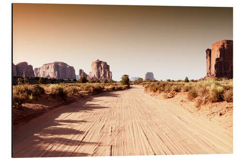 Aluminium print American West - Desert Road