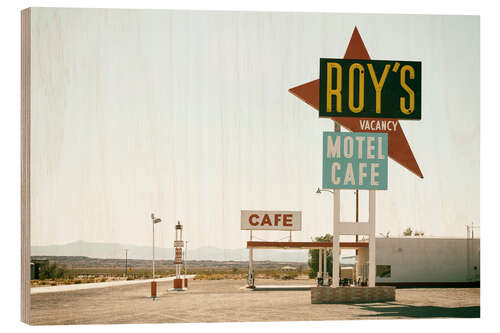 Wood print American West - Roy's Motel