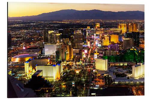 Aluminium print American West - Las Vegas Skyline at Dusk