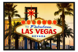 Gerahmter Kunstdruck Amerikanischer Westen - Vegas Sonnenuntergang