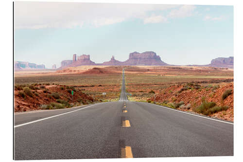 Stampa su plexi-alluminio Ovest americano - autostrada Monument Valley