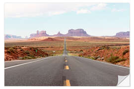 Wandsticker Amerikanischer Westen - Highway Monument Valley