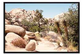 Gerahmter Kunstdruck Amerikanischer Westen - Boulders Desert