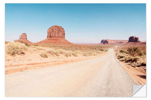 Selvklebende plakat American West - Arizona Desert Road