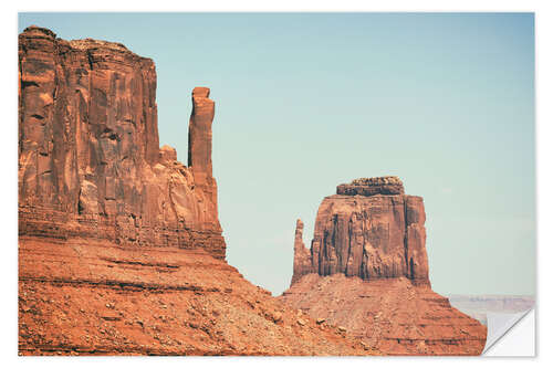 Selvklæbende plakat American West - Monument Valley III