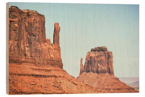 Wood print American West - Monument Valley III