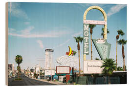 Wood print American West - Downtown Vegas