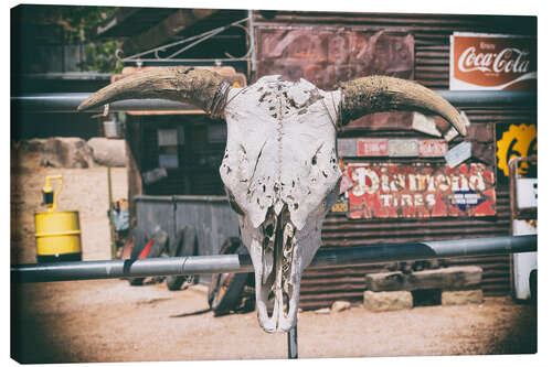 Canvas print American west - cow skull