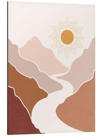 Magnettafel Berglandschaft mit Fluss I