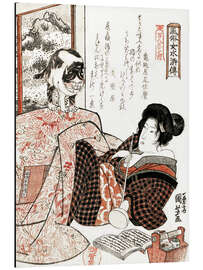 Magnettafel Frau mit Katze