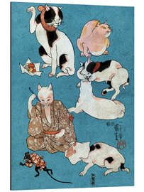 Magnettafel Sprichwörter illustriert von Katzen, Detail