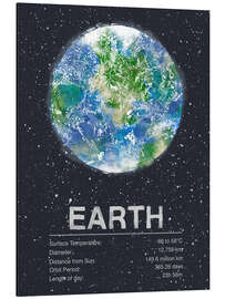 Aluminium print Earth