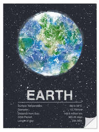 Selvklæbende plakat Earth