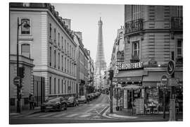 Alubild Rue Saint Dominique mit Eiffelturm