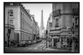 Gerahmter Kunstdruck Rue Saint Dominique mit Eiffelturm