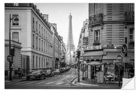 Muursticker Rue Saint Dominique with the Eiffel Tower