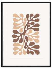 Gerahmter Kunstdruck Retro - Floral