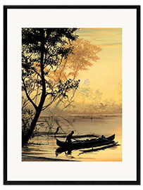 Impression artistique encadrée Par la rivière