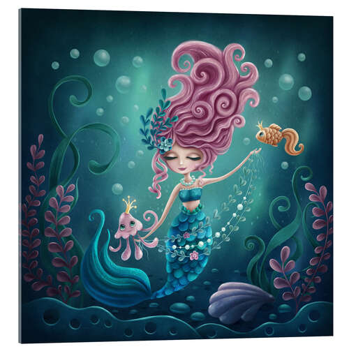 Acrylic print Cute mermaid