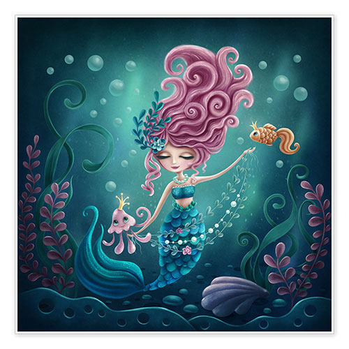 Póster Cute mermaid