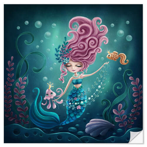 Sticker mural Cute mermaid