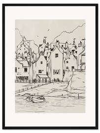 Gerahmter Kunstdruck Alte Stadt