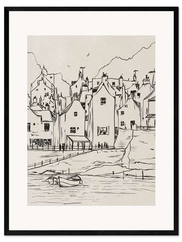 Framed art print Old town