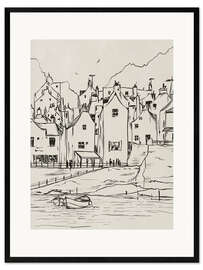 Framed art print Old town