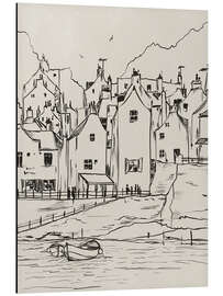 Magnettafel Alte Stadt