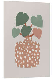 Quadro em PVC Terrazzo &amp; Heart Plant