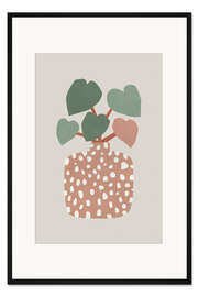 Gerahmter Kunstdruck Terrazzo &amp; Herzpflanze