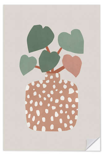 Wall sticker Terrazzo & Heart Plant