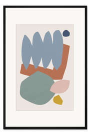 Gerahmter Kunstdruck Collage Pastel II