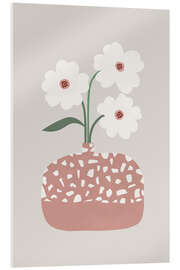 Acrylic print Terrazzo &amp; Flowers