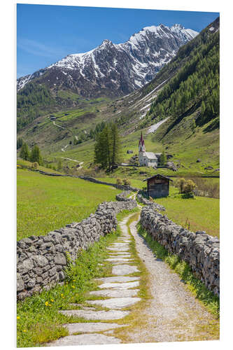 PVC print Way of the Cross to the Holy Spirit Church in Ahtntal (South Tyrol)