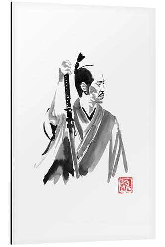 Aluminium print Samurai waiting